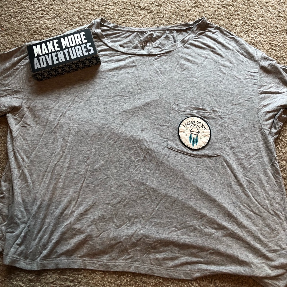 AEO crop top/oversized shirt